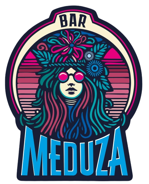 Logo Meduza niebieskie